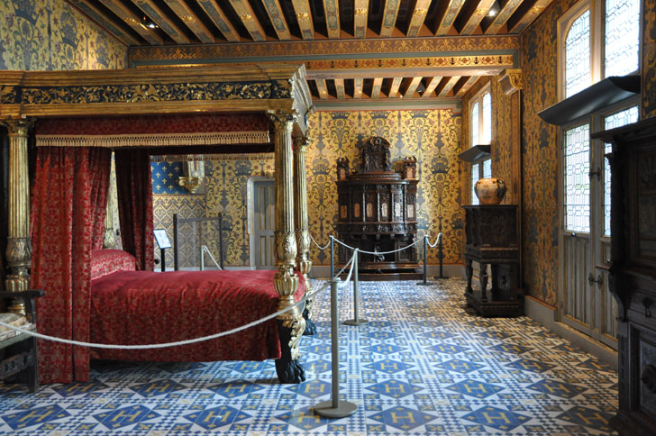 Photo de la chambre royale au Château de Blois