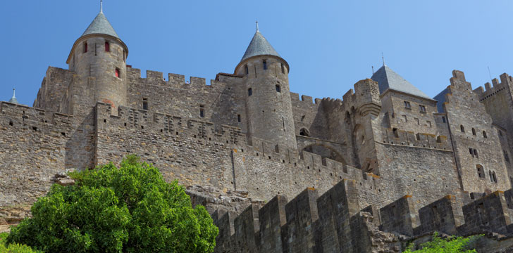 Les remparts de la cité médiévale de Carcassonne