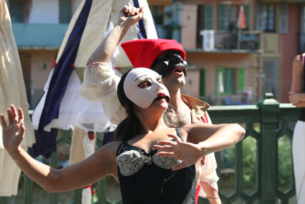 Des comédiens au festival d'Avignon