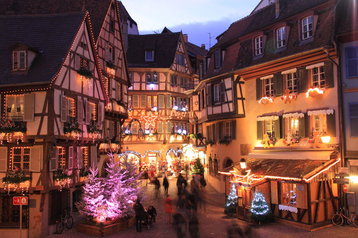 Noël, dans le quartier de la Petite France à Strasbourg