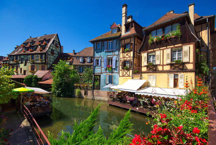 Photo du quartier de la Petite Venise à Colmar dans le Haut-Rhin