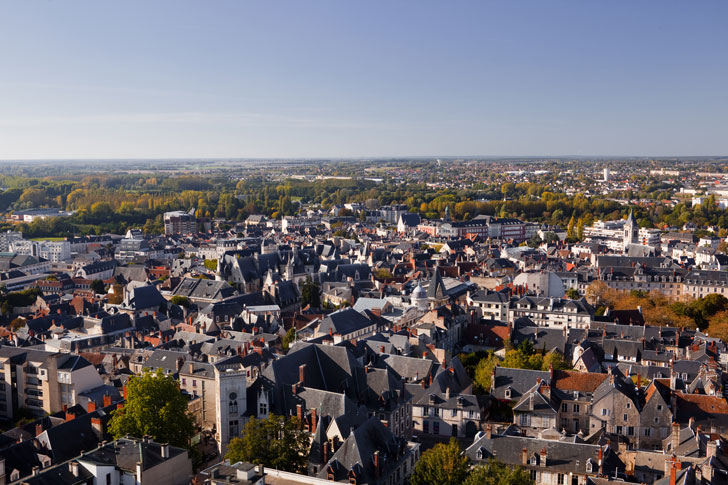 Photo vue aérienne de la ville de Bourges