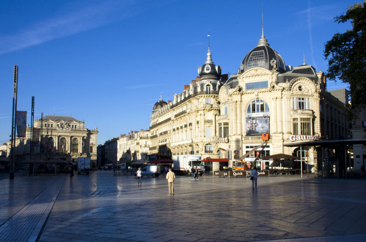 Photo de la place de la Comédie à Montpellier