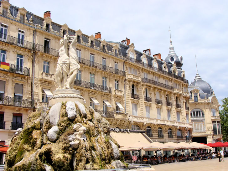 Photo de la place de la Comédie à Montpellier