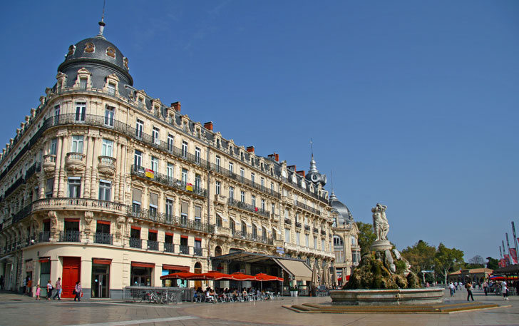 Photo de la place de la Comédie à Montpellier