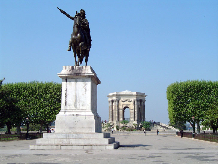 Photo de l'esplanade du Peyrou à Montpellier