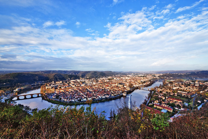 Photo vue d'ensemble de la ville de Cahors