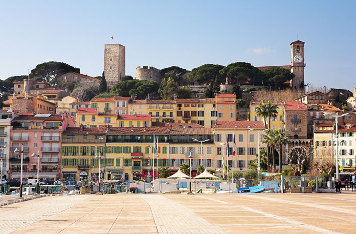 Photo prise du Suquet du musée de la Castre à Cannes