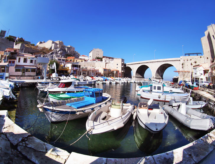 Photo du vallon des Auffes à Marseille