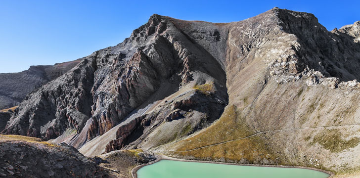 Le lac de la Petite Cayolle au parc national du Mercantour