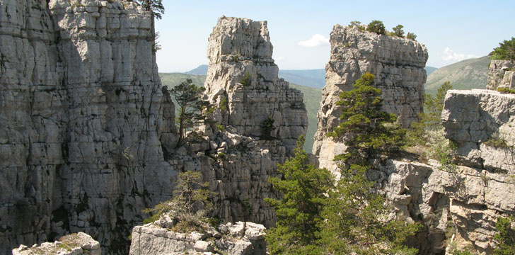 Les Cadières de Brandis dans le parc naturel régional du Verdon