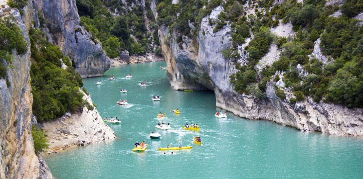 Entrée des Gorges du Verdon dans le parc naturel régional du Verdon