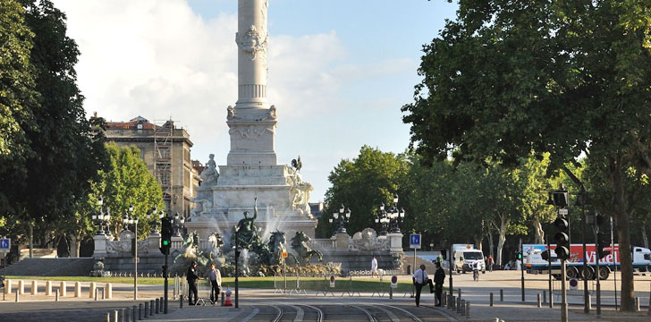 La place des Quinconces à Bordeaux