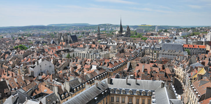 Vue panoramique de la ville de Dijon