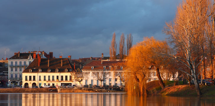 Les bords de Saône à Chalon-sur-Saône