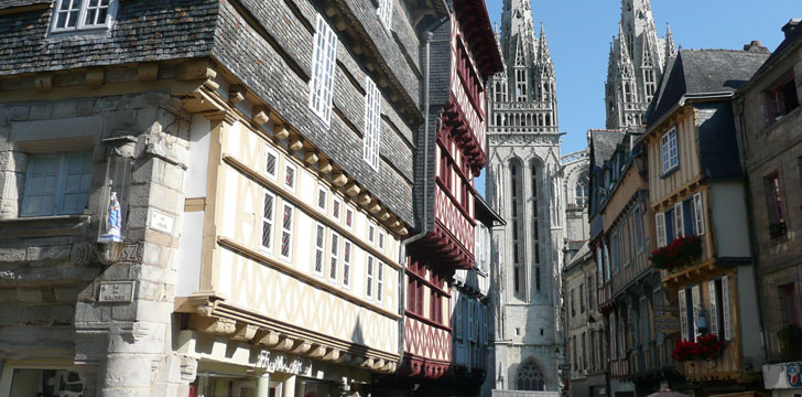 La rue Kéréon à Quimper