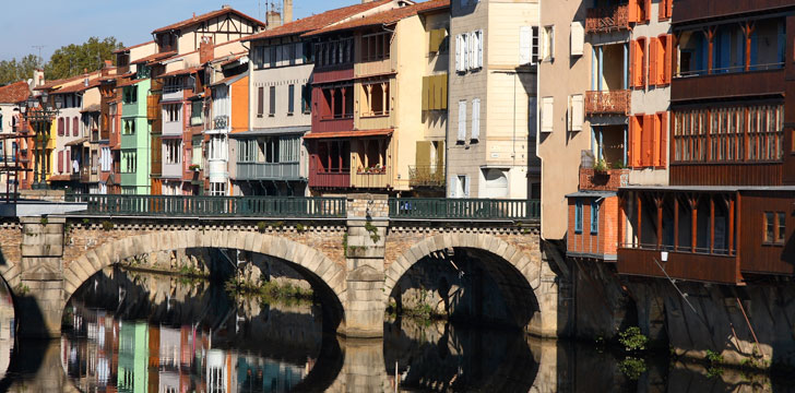 Les maisons sur l'Agout à Castres