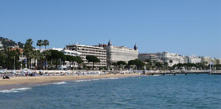 Les plages de la Croisette à Cannes