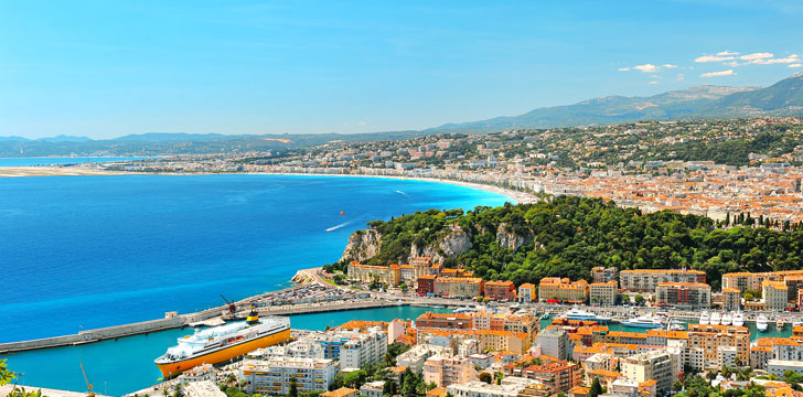 Vue d'ensemble de la ville de Nice