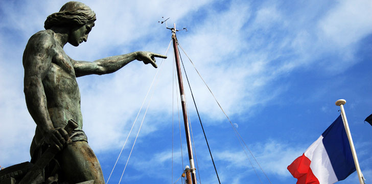 La statue du Génie de la Navigation à Toulon