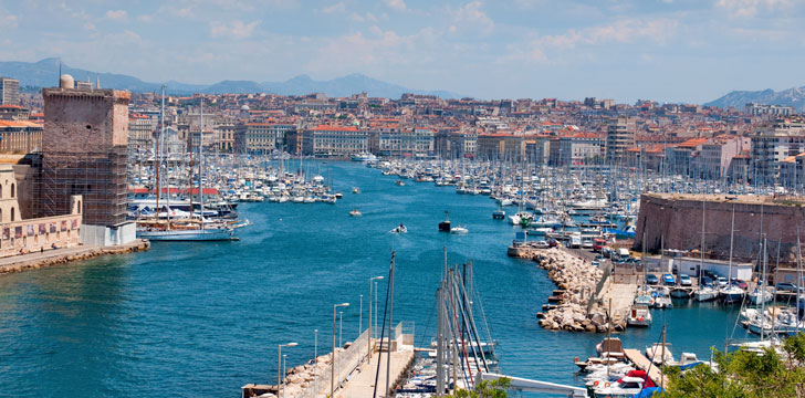 Le Vieux Port à Marseille, Provence-Alpes-Côte d'Azur