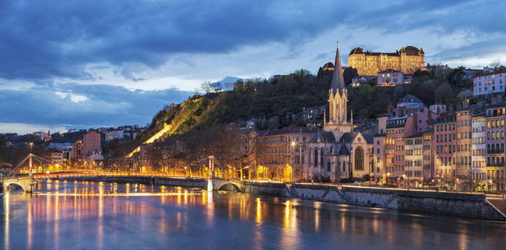 Vue sur la ville de Lyon, Rhône-Alpes